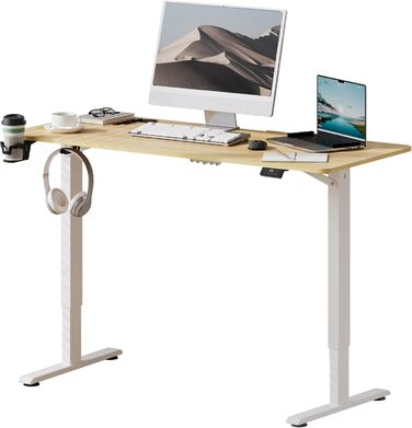 Регульований стіл Sanodesk 200x80 см, електричний, з пам'яттю, ергономічний, для комп'ютера, Ahorn