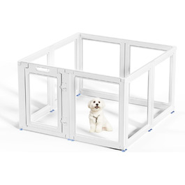 Акриловий вольєр для тварин (8 шт.), 60 см - для цуценят, кроликів, котів, свиней. Міцний, легкий у догляді, для дому.