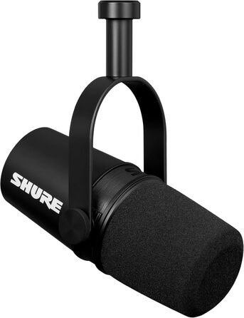 Мікрофон Shure MV7X XLR – Динамічний мікрофон для подкастів та вокалу, з технологією ізоляції звуку, чорний