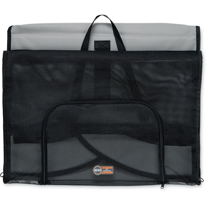 Транспортувальна сумка для тварин K&H PET Products, переноска для собак та котів, сіра/чорна, розмір L (43x41x38 см)