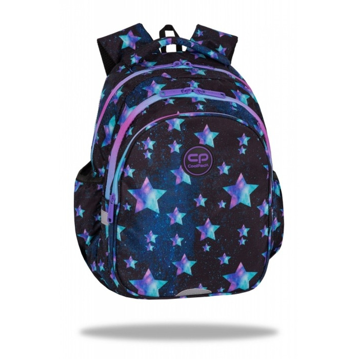Багатокамерний шкільний рюкзак CoolPack, чорний, фіолетовий, багатоколірний, 19 л