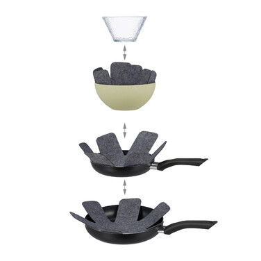 Relaxdays 8-Piece Felt Pan Protectors