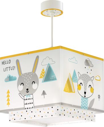Dalber Children's Lamp Pendant Light Hanging Lamp Hello Little Animals Bear, 24 x 24 x 21 cm