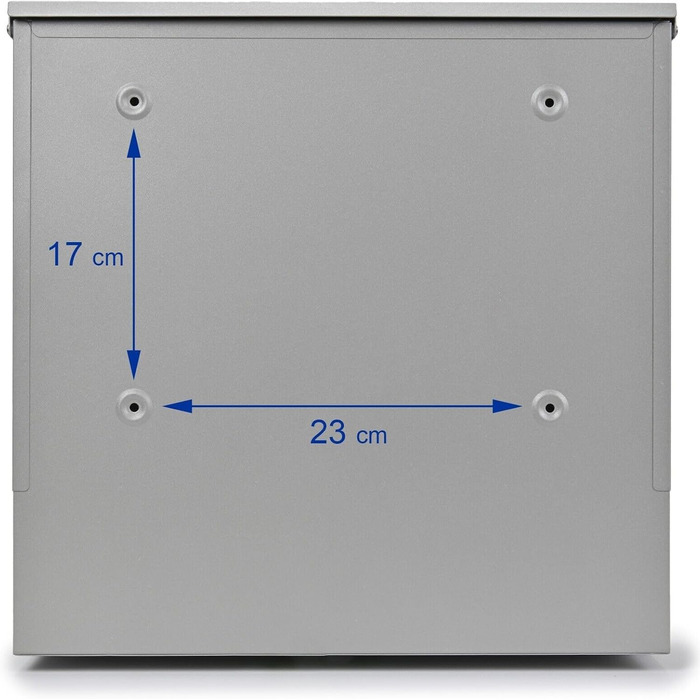 Поштова скринька Verda Anthracite з газетницею, порошкове покриття AkzoNobel, 2 ключі, табличка з іменем, персоналізована, дизайнерська настінна поштова скринька з нержавіючої сталі (срібло з виглядом дерева)