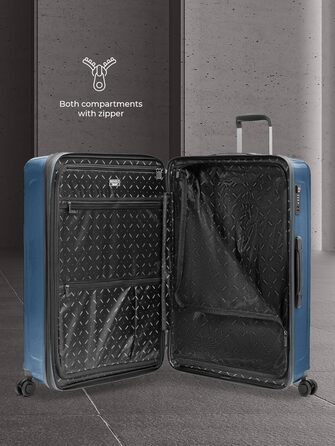 REDOLZ Trolley L+ (77 см) розширюваний | 52 x 34 x 77 см | 123-140 літрів | 4,4 кг | Dark Blue Metallic