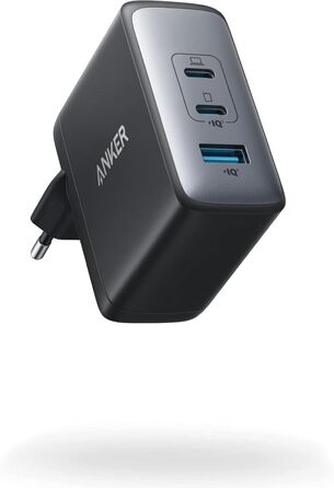 Зарядний пристрій Anker Nano II 100W: 3 порти USB-C для MacBook Pro/Air, iPad, Pixelbook, Galaxy, iPhone, ThinkPad, чорний