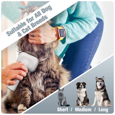 Насадка для пилососа 3-в-1 для видалення шерсті, підшерстка та ковтунів, 32 мм/35 мм, підходить для більшості пилососів