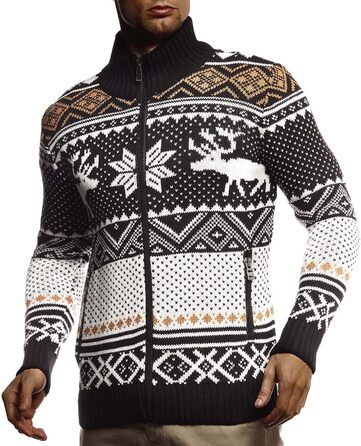 Чоловіча зимова куртка Leif Nelon з коміром-норкою, тепла фрітайм куртка, модель LN20759 (M, Чорний)