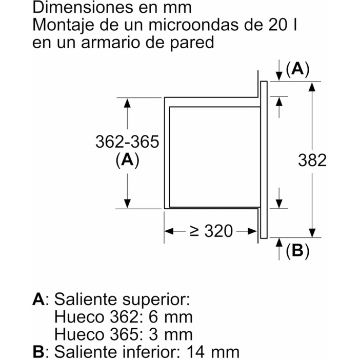 Вбудована мікрохвильова піч Balay 3CG6112X3 з нержавіючою сталлю, 38 см, 20 л, механічне керування