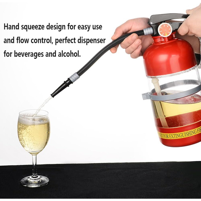 2L Whiskey Aerator, Fire Extinguisher Shape, Beer Maker for Wine, Beer, Whiskey, Drinks, Cocktails, Spirits
