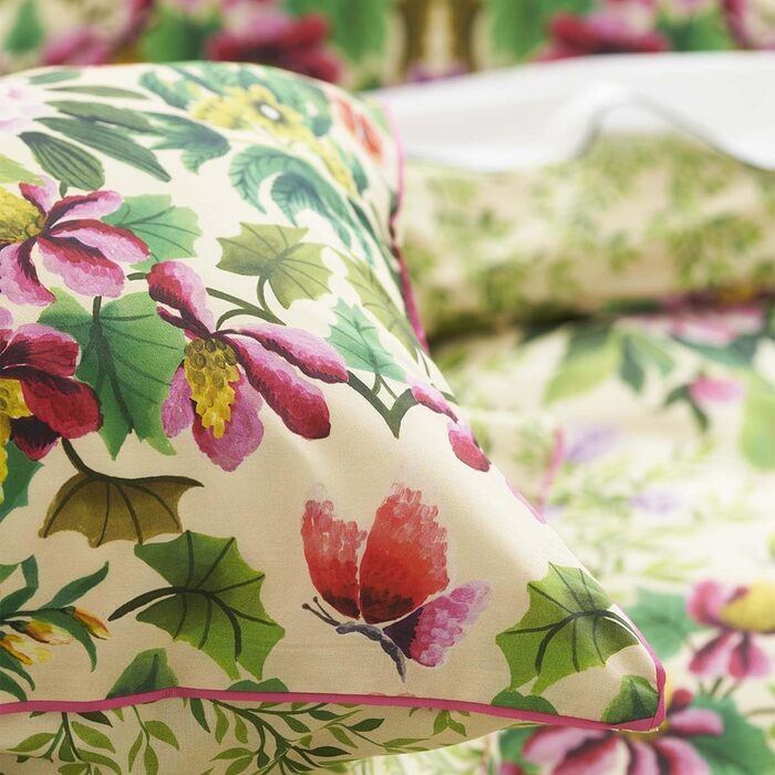 Designers Guild Ikebana Damask Cushion Cover, Printed, Cotton Percale, 50 x 75 cm