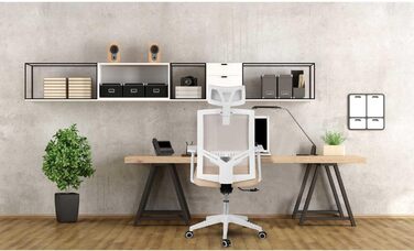 Офісний стіл Rotar - ергономічне крісло для офісу з регулюванням висоти, зручне та практичне, з дихаючою тканиною, стабільна конструкція, 67 x 65 x 125 см, колір бежевий