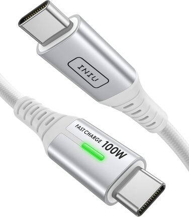 Кабель USB-C 100W з підтримкою PD3.0: 2M, нейлон, для iPhone, Samsung, Pixel, iPad, MacBook