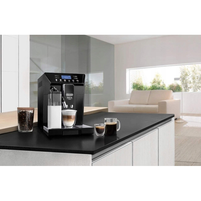 Ріжкова кавомашина De'Longhi Eletta Evo ECAM 46.860.B, 1450 Вт, чорна
