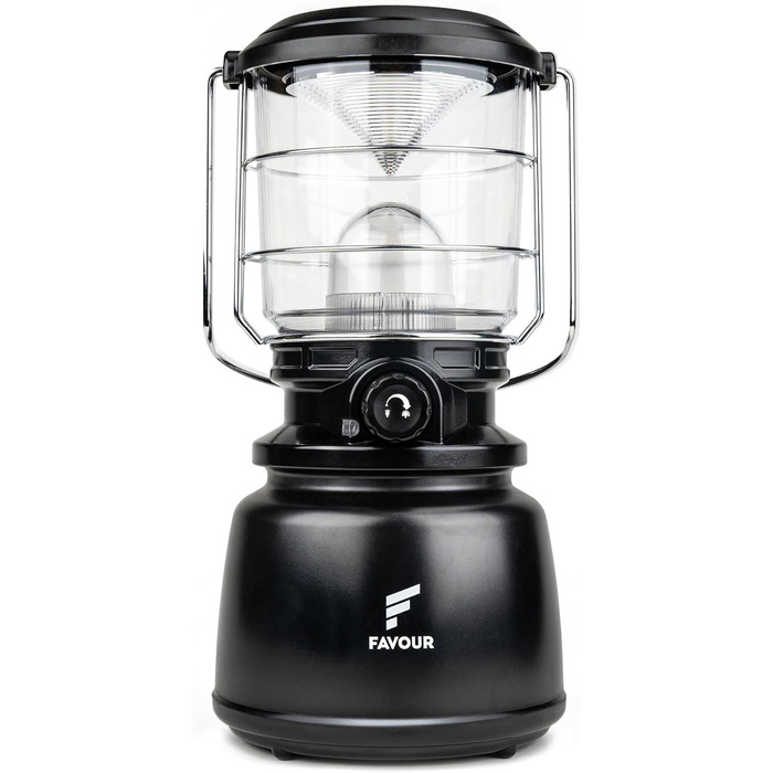 Favour LED Lantern Outdoor Lamp Bright 1300 Lumens | Camping Lamp, IP64 Waterproof, Shockproof | Camping Light with Stepless Dimming, Variable Color Temperature from Warm White to Cool White, Battery Powered