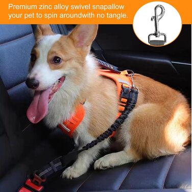 Автомобільні ремені безпеки для собак, 2 шт., кріплення на підголівник, регульовані, міцні, з пряжкою, для безпеки тварин (чорний)