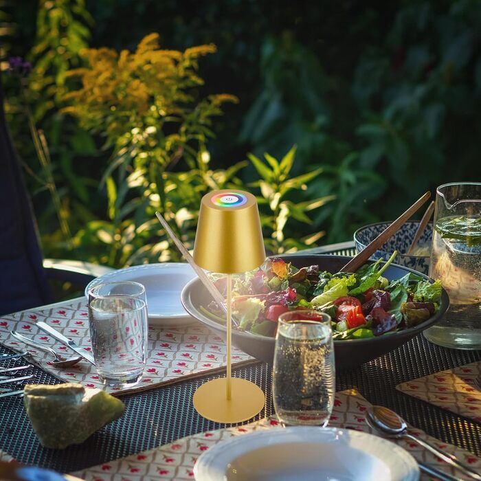 Світлодіодна настільна лампа Briloner бездротова з сенсорним керуванням, димування, регульована висота, нічна лампа, лампа для читання, кемпінгу, акумуляторна, для вулиці, 36x10.5 см