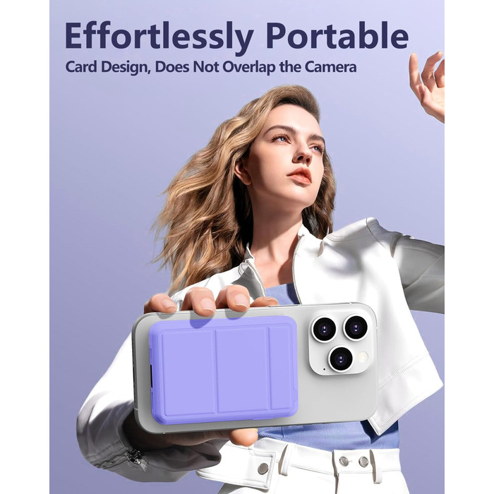 Powerbank Yiisonger Magsafe 10000mAh з бездротовою зарядкою, LED-дисплеєм та USB-C кабелем (фіолетовий)