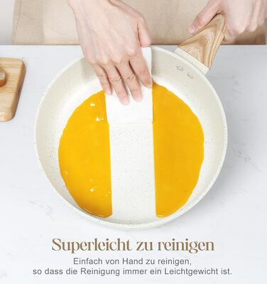 Сковорода з антипригарним покриттям Michelangelo з кришкою 28 см, глибока сковорода з кришкою, сковорода для тушкування 28 см, індукційна сковорода з антипригарним покриттям з м'якою бакелітовою ручкою, підходить для індукційних плит, чорна