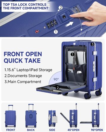 Чемодан ручної об'єм Sea Choice з відділенням для ноутбука 15.6