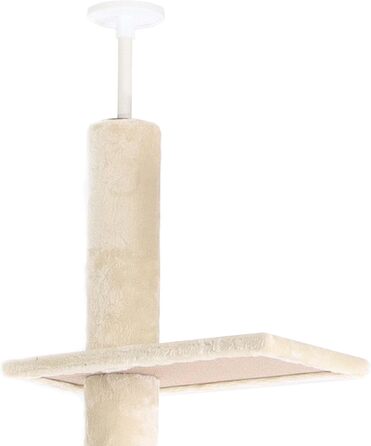 Котячий будиночок-крізьбаум Fudajo, 230–276 см, бежевий, з сизалю, 4 рівні