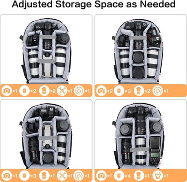 Рюкзак для камери MOSISO: DSLR, SLR, беззеркальні фотоапарати, дрони DJI Mavic, ноутбук, водонепроникний, з тримачем для штатива, чорний
