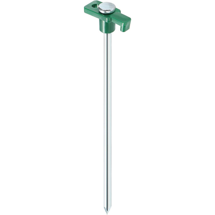 com-four® 48x Tent Stakes from Steel 250mm x Ø 7mm - Long and robust ground stakes with plastic holder - Rock bottom stake for camping and outdoor - ideal for normal and hard ground