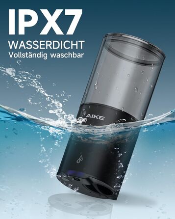 Автоматичний дозатор мила AIKE для рідкої мила, настінний, для кухні та ванної кімнати, IPX7, водонепроникний, 400 мл, з нержавіючої сталі, чорний матовий