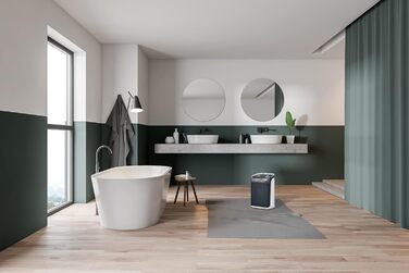 Електричний обігрівач Rowenta Instant Comfort Aqua SO6510F2: тихий, 1200-2400W, 2 режими, для ванної кімнати, сірий