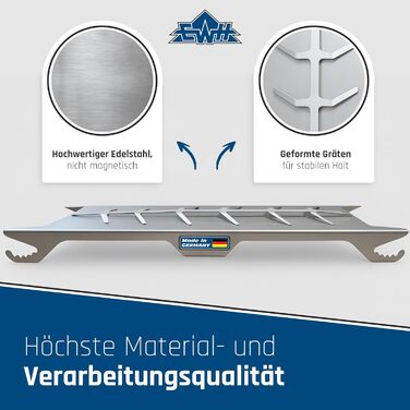 Тримач для лосося EWH з нержавіючої сталі для вогнища, решітка для запікання риби на вогні з ручкою-перевертачем