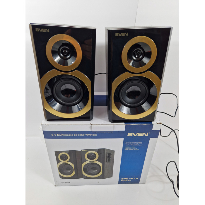 Комплект акустичних колонок 2.0 SVEN SPS-619 20 Вт, золотистий