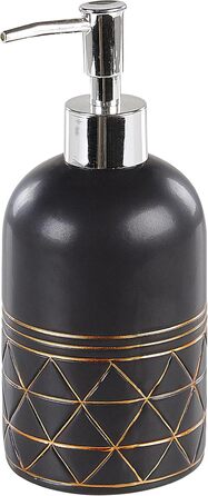 Набір аксесуарів для ванної кімнати Beliani Elegantes (5 шт.) з кераміки чорного/золотого кольору Lanco