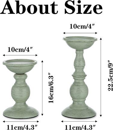 Sziqiqi 3-Piece Candle Holder Set, Candle Stand, Vintage Candle Holders, Lantern Holders Made of Metal, Candle Holders for Pillar Candles, Candle Stand Decoration for Wedding Party, Small+Medium+Large (Blue, Small+Large)