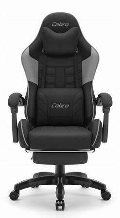 Ігрове крісло Cabro C501, чорно-сіре, тканина