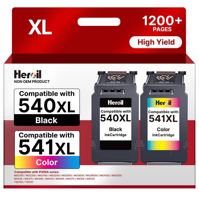 Картриджі для принтера Canon 540XL 541XL Multipack (чорний та кольоровий) для Pixma MG3650, MG3600, TS5150, TS5100, TS5410, MG4250, MX475, MX535