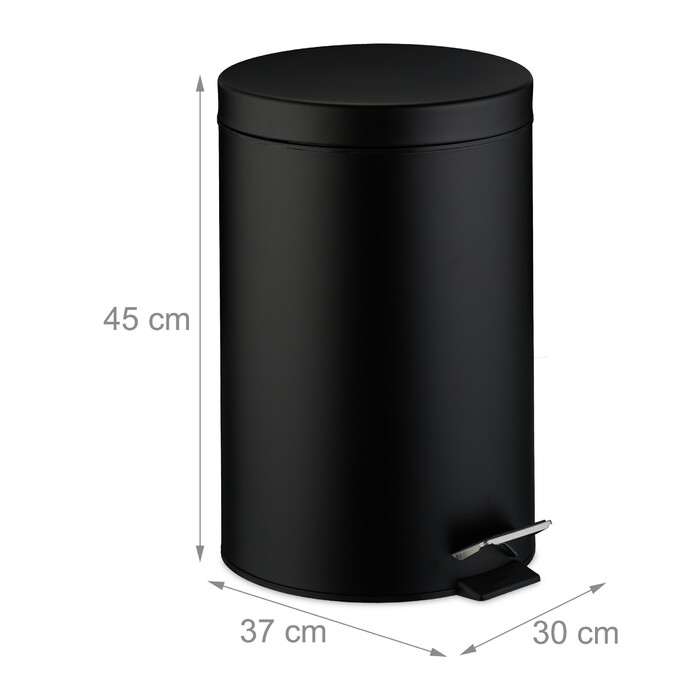 Relaxdays Round Trash Can for Kitchen, 20 Liter