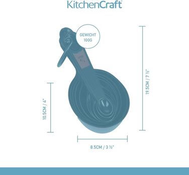 Набір мірних ложок KitchenCraft 10 шт. з тримачем, чорний