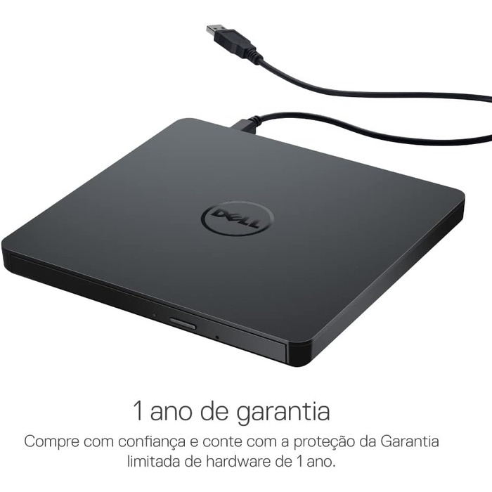 Зовнішній DVD-привід Dell Slim DW316 DVD+/-RW (8x8x5x) USB 2.0 для ноутбуків Inspiron, OptiPlex, Vostro, XPS, чорний