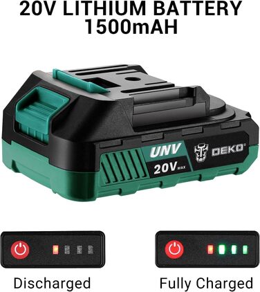 Акумуляторний шуруповерт-дрель DEKOPRO 20V 30 предметів: комплект з аксесуарами, 18+1 режим крутного моменту, ударний шуруповерт 40Nm, з акумулятором та зарядним пристроєм 20V