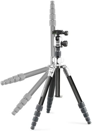 Штатив Cullmann MUNDO 522TC Carbon з кульковою головкою (136 см, 5 кг) срібний - для подорожей