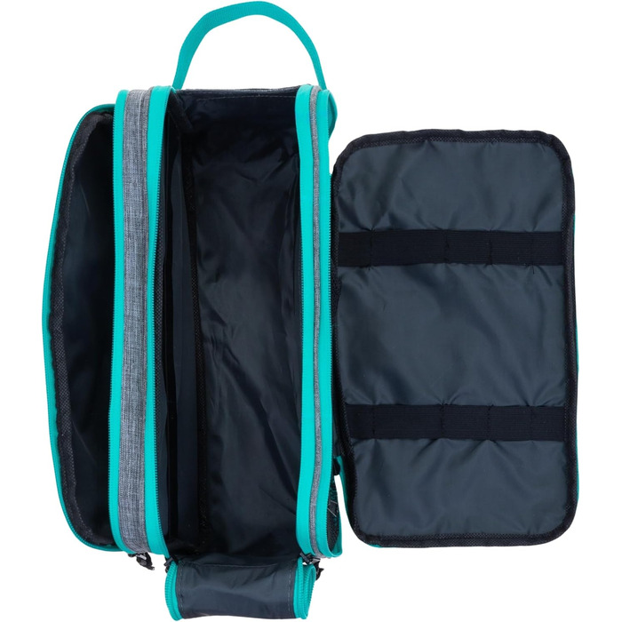 Туалетна сумка-органайзер для подорожей Elephant: велика, водонепроникна, сіро-бірюзова