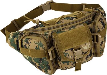 Тактична чоловіча поясна сумка Molle, водонепроникна, унісекс, для туризму, подорожей, бігу, кемпінгу (камуфляж 