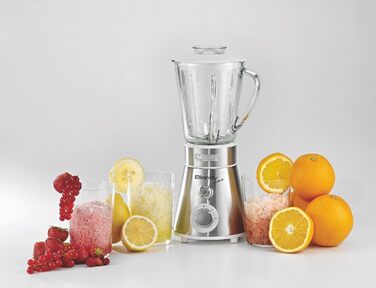 Ariete 561 Blendy Metal - Mixer with stainless steel blades - 800 ml glass jar - 2 speeds + pulse - 300 watts - Silver