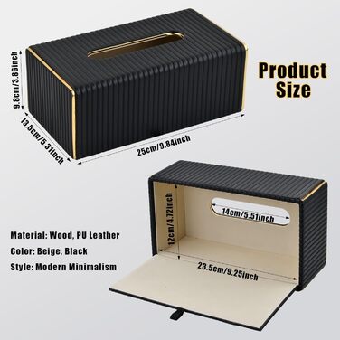 Скляна коробка для серветок, органайзер для косметичних серветок, прямокутна, бежевого кольору