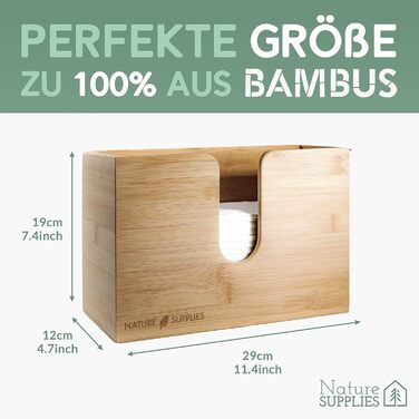 Nature Supplies Wooden Paper Towel Dispenser - Paper Towel Holder with Wall Mount or Tabletop Use, for C-, Z-, or Interfold-Folded Paper Towels