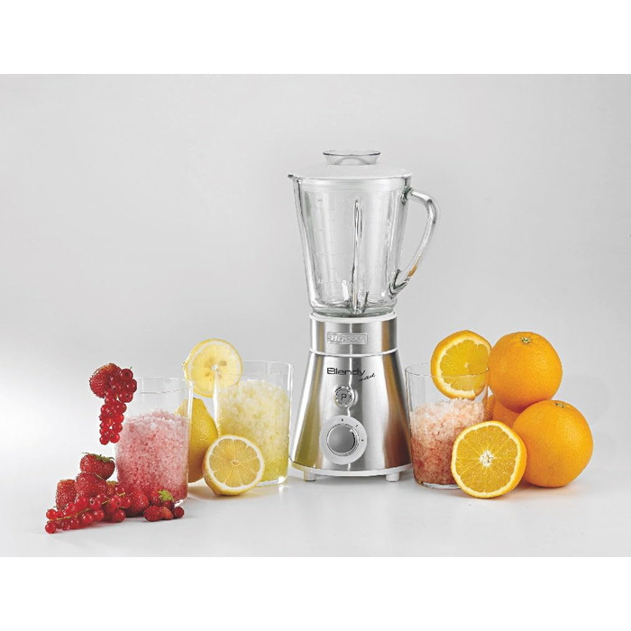 Ariete 561 Blendy Metal - Mixer with stainless steel blades - 800 ml glass jar - 2 speeds + pulse - 300 watts - Silver