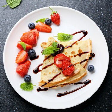 Relaxdays Crepe Pan, Aluminum Casting, Black, 25 cm