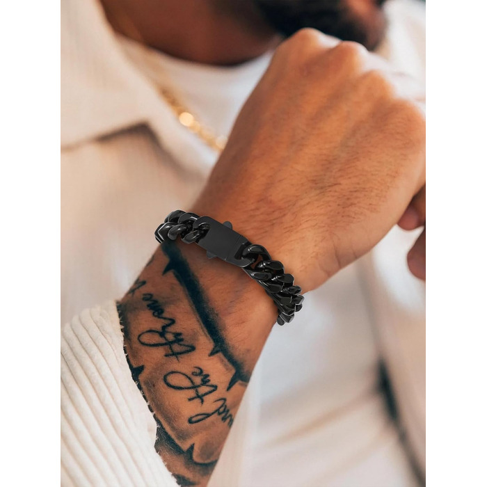 Чоловіча ланцюжок Panzerkette Miami з нержавіючої сталі Bestyle 19/21/23 см, 12.5 мм (з подарунковою коробкою)