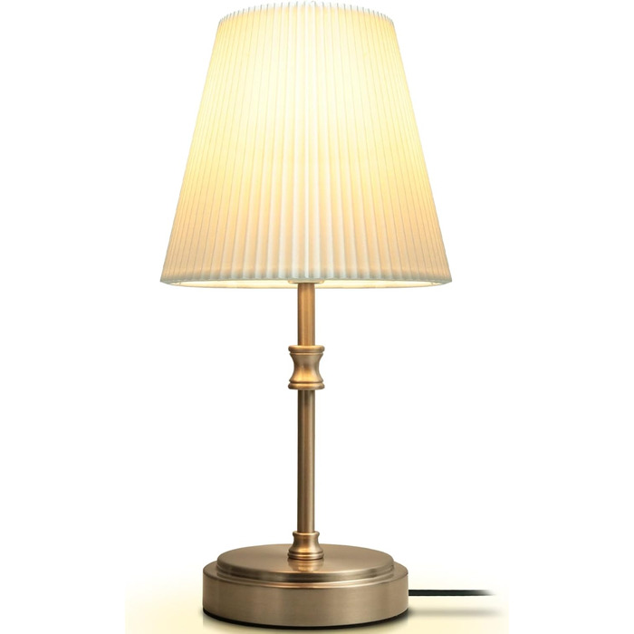 Торшер на тумбочку з сенсорним керуванням, регульована яскравість, 31.5 см, ретро стиль, для вітальні, спальні, нічник, подарунок (срібний)