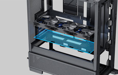 Корпус для ПК DarkFlash AIRNOVA Big Tower ATX, Чорний, 3 вентилятори